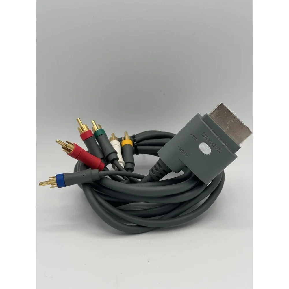 Microsoft Xbox 360 HD TV Component Composite AV Cable OEM Grey Tested Working